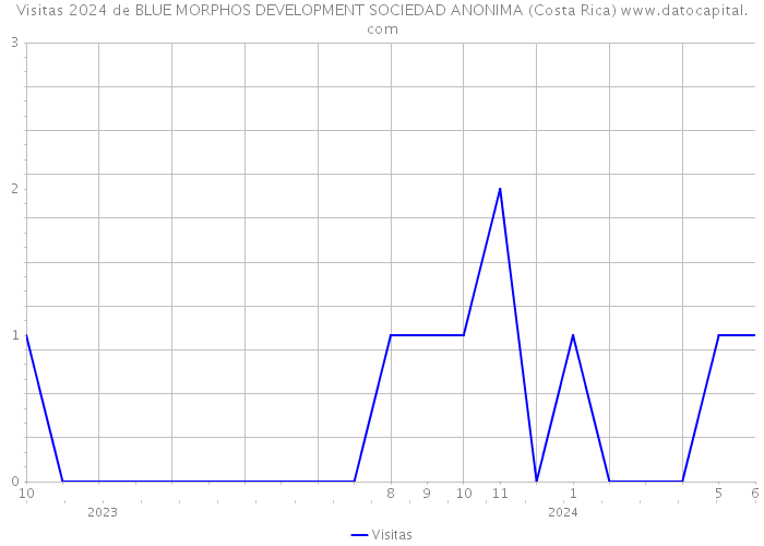 Visitas 2024 de BLUE MORPHOS DEVELOPMENT SOCIEDAD ANONIMA (Costa Rica) 