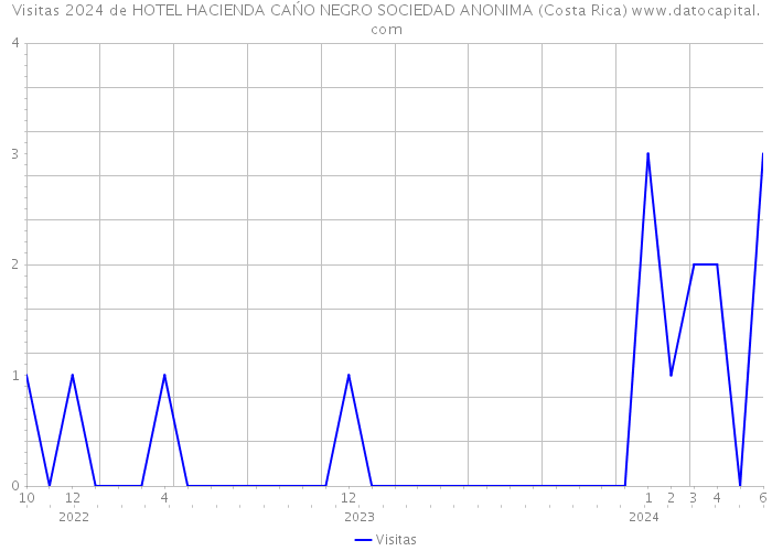 Visitas 2024 de HOTEL HACIENDA CAŃO NEGRO SOCIEDAD ANONIMA (Costa Rica) 
