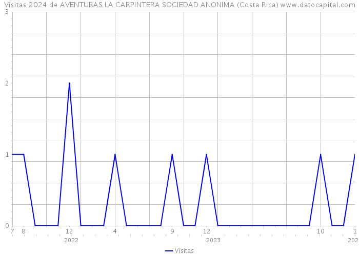 Visitas 2024 de AVENTURAS LA CARPINTERA SOCIEDAD ANONIMA (Costa Rica) 